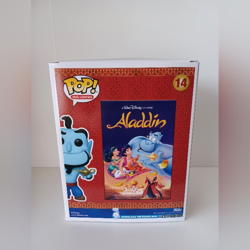 Disney Genie With Lamp From Aladdin 14 VHS Cover Funko Pop In Case - Picture 3 of 8